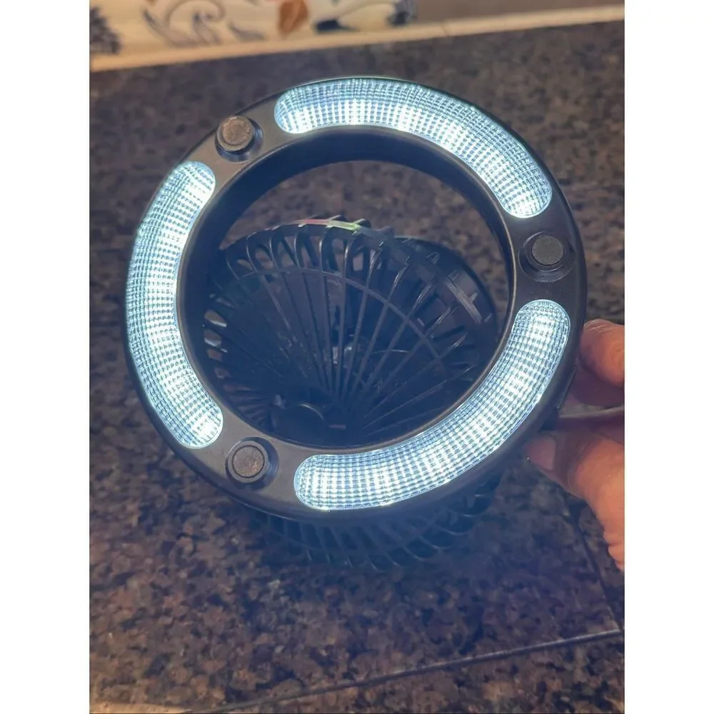 Make up light with fan